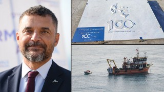 QTerminals Antalya, Cumhuriyet’in 100’üncü yılına özel denize anıt taşı indirdi