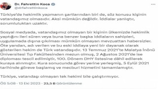 Sağlık Bakanı Kocadan yabancı uyruklu doktor çalıştırıldığı iddialarına cevap