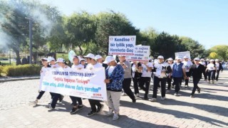 Sağlıkla yaşayan Türkiye temalı farkındalık yürüyüşü yapıldı