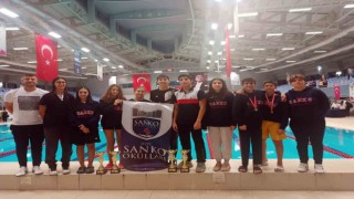 SANKO Okulları öğrencilerinin yüzme başarısı