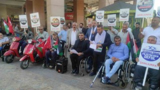 Şanlıurfada engellilerden Filistine destek
