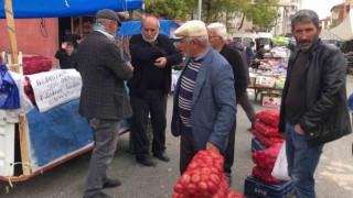 Sattı soğandan elde ettiği geliri Filistine gönderecek