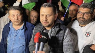 Taksicilerden Filistine destek konvoyu