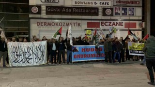 Tatvanda vatandaşlar İsraili protesto etti