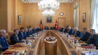 TBMM Başkanı Kurtulmuş, Azerbaycan Milli Meclis Başkanı Gafarova ile bir araya geldi