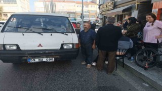 Ticari araç yayaya çarptı: 1 yaralı