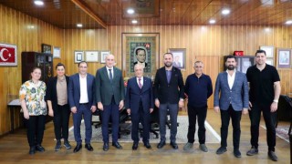 TİESF Başkanı Kerim Vuraldan Rektör Çomaklıya ziyaret