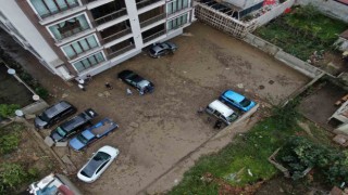 Trabzonun Sürmene ilçesinde sular çekildi, hasarın boyutu ortaya çıktı