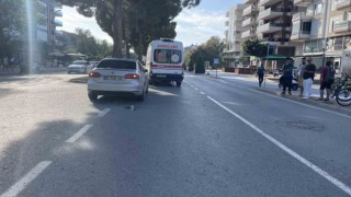 Yeni aldığı motosikletle kaza yapan sürücü ve arkadaşı yaralandı