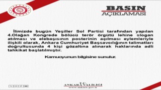 YSP Kongresinde PKK seviciliği yapan 4 kişi gözaltına alındı