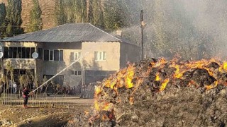 Yüksekovada çıkan yangında 20 bin bağ ot yandı