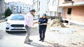 Zabıta ekiplerden inşaatlarda kum denetimi