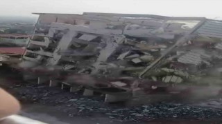 8 katlı bina korna sesiyle yıkıldı o anlar kamerada