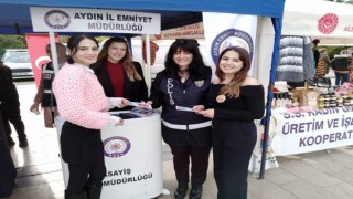 Aydınlı vatandaşlar kadına şiddete karşı bilgilendirildi