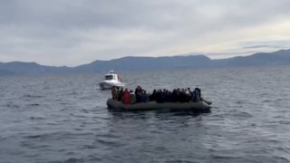 Ayvacık açıklarında 82 kaçak göçmen kurtarıldı, 17 kaçak göçmen yakalandı