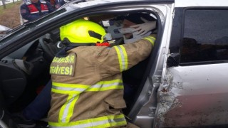 Bandırma - Bursa karayolu üzerinde trafik kazası: 1 yaralı
