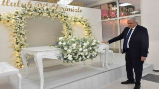 Başkan Bakkalcıoğlundan yeni nikah salonunda son kontroller