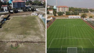 Başkarcı futbol sahası yenilendi