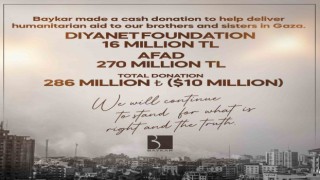 Baykardan Gazzeye 286 Milyon liralık insani yardım