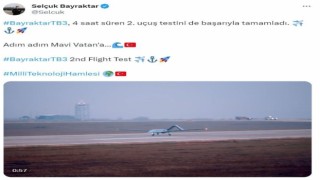 Bayraktar TB3 SİHA 2. uçuş testini tamamladı
