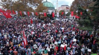 Binlerce kişi Filistin için Edirnekapıdan Sultanahmete kadar yürüdü