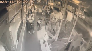 Bir anda bindi, dakikalarca yolculuk yaptı