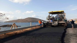Bodrumda sıcak asfalt çalışmaları devam ediyor