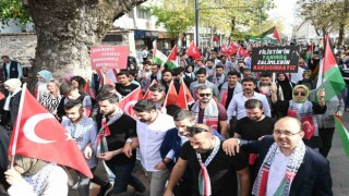 Bursa AK Gençlikten Filistine Destek Yürüyüşü