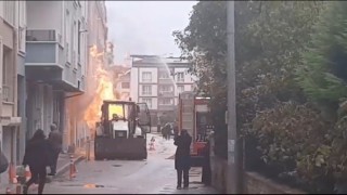 Bursada doğalgaz borusu patladı, korku dolu anlar yaşandı