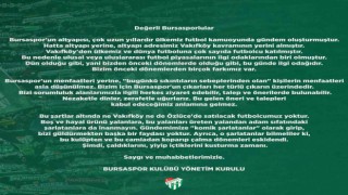 Bursaspor Kulübü: “Satılacak futbolcumuz yok