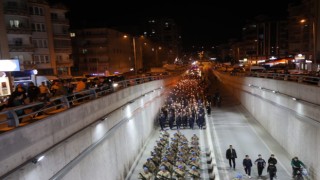 Çankırıda Atatürk meşaleli yürüyüşle anıldı