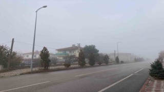 Çankırıda yoğun sis: D100de görüş mesafesi 100 metreye kadar düştü