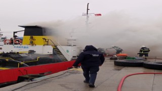 Ceyport Limanındaki römorkör yangınında 1 kişi öldü