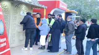 Diyarbakırda ikram çeşmesinden sıcak çorba akmaya başladı