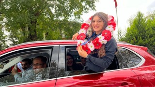 Dünya şampiyonu Nesrin Baş memleketi Tokat’ta coşkuyla karşılandı