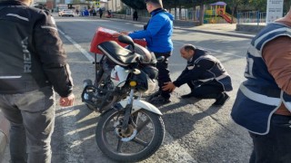 (Düzeltme) Samsunda polisten motosiklet uygulaması