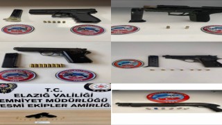 Elazığda 5 adet ruhsatız tabanca ele geçirildi