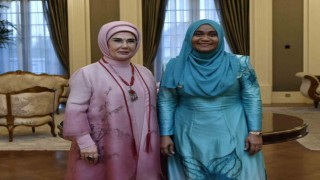 Emine Erdoğan, Maldivler Cumhurbaşkanı Muizzunun eşi Sajidha Mohamed ile görüştü