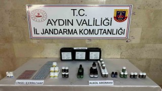 Germencikte etil alkol ve cinsel içerikli hap ele geçirildi