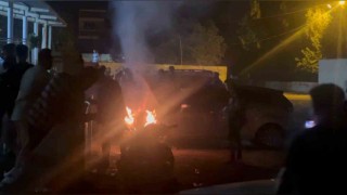 Halayı bırakan davetliler yangını söndürmeye gitti