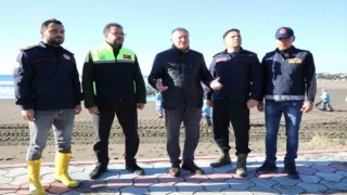 Hatay Büyükşehir Belediye Başkanı Savaş afet sonrası Samandağda çalışmaları denetledi