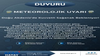 Hatay için kuvvetli yağış uyarısı