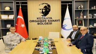Hava Er Eğitim Tugayı Komutanı Tuğgeneral Mustafa Baş, Kütahya OSB yönetimini ziyaret etti
