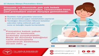 İl Sağlık Müdürü Bildiriciden Dünya Prematüre Günü açıklaması