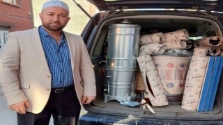 İmam havaların soğumasıyla ihtiyaç sahibi ailere umut oldu