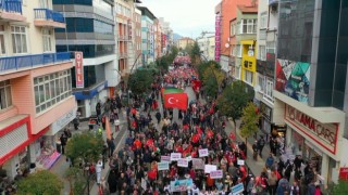 Ispartada Filistine destek yürüyüşü