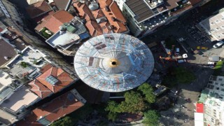 İstanbulun tarihi simgesi Galata Kulesinin külahı restore ediliyor