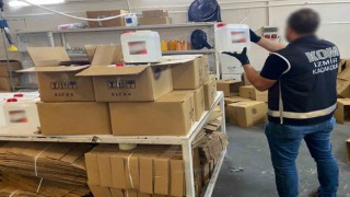 İzmirde 10 milyon liralık taklit etiketli etil alkol ele geçirildi