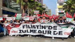 İzmirde AK Partili gençler, Gazze için yürüdü