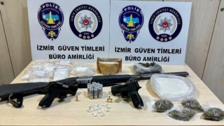 İzmirde Güven Timlerinden uyuşturucu baskını